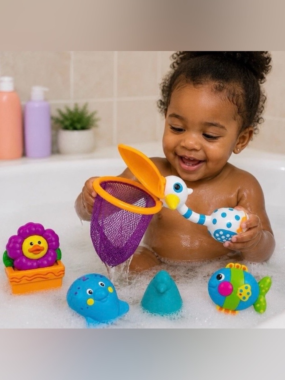Sassy Toddler Pelican Net Bath Toy